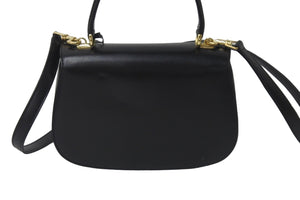 GUCCI グッチ ショルダーバッグ 2WAY レディロック ブラック ボックスカーフ 000 46 0210 ゴールド金具 美品 中古 55647