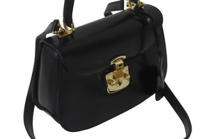 GUCCI グッチ ショルダーバッグ 2WAY レディロック ブラック ボックスカーフ 000 46 0210 ゴールド金具 美品 中古 55647