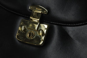 GUCCI グッチ ショルダーバッグ 2WAY レディロック ブラック ボックスカーフ 000 46 0210 ゴールド金具 美品 中古 55647