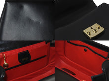 Load image into Gallery viewer, GUCCI グッチ ショルダーバッグ 2WAY レディロック ブラック ボックスカーフ 000 46 0210 ゴールド金具 美品 中古 55647