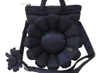 Load image into Gallery viewer, 極美品 PORTER × 村上隆 コラボ ヘルメットフラワーショルダーバッグ 2WAY フラワーストラップ ナイロン ネイビー 中古 55649