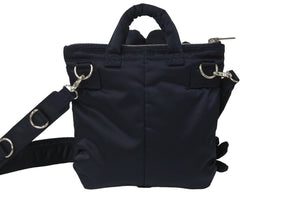 極美品 PORTER × 村上隆 コラボ ヘルメットフラワーショルダーバッグ 2WAY フラワーストラップ ナイロン ネイビー 中古 55649