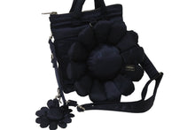 Load image into Gallery viewer, 極美品 PORTER × 村上隆 コラボ ヘルメットフラワーショルダーバッグ 2WAY フラワーストラップ ナイロン ネイビー 中古 55649