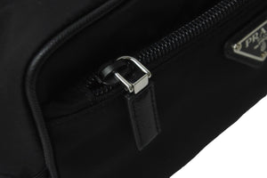 PRADA プラダ クラッチバッグ セカンドバッグ ブラック ナイロン 2NA8192DMH シルバー金具 美品 中古 55650