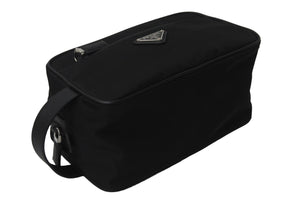 PRADA プラダ クラッチバッグ セカンドバッグ ブラック ナイロン 2NA8192DMH シルバー金具 美品 中古 55650
