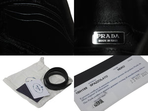 PRADA プラダ 2WAYバッグ クレオ ブラッシュドレザー ミニバッグ ホーボー 1BH188 ブラック シルバー金具 美品 中古 55655