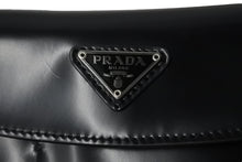 Load image into Gallery viewer, PRADA プラダ 2WAYバッグ クレオ ブラッシュドレザー ミニバッグ ホーボー 1BH188 ブラック シルバー金具 美品 中古 55655