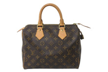 Load image into Gallery viewer, 極美品 LOUIS VUITTON ルイヴィトン ボストンバッグ モノグラム M41528 スピーディ25 ブラウン ゴールド金具 中古 55663