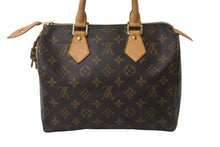 Load image into Gallery viewer, 極美品 LOUIS VUITTON ルイヴィトン ボストンバッグ モノグラム M41528 スピーディ25 ブラウン ゴールド金具 中古 55663