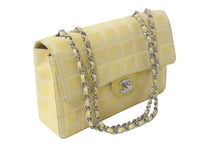 Load image into Gallery viewer, CHANEL シャネル ニュートラベルライン チョコバー チェーン ショルダーバッグ ココマーク イエロー 7番台 美品 中古 55676
