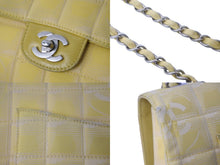 Load image into Gallery viewer, CHANEL シャネル ニュートラベルライン チョコバー チェーン ショルダーバッグ ココマーク イエロー 7番台 美品 中古 55676