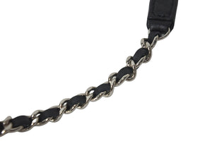 極美品 CHANEL シャネル ココボタン チェーンショルダーバッグ キルティング 27番台 カーフ ブラック シルバー金具 中古 55680