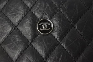 極美品 CHANEL シャネル ココボタン チェーンショルダーバッグ キルティング 27番台 カーフ ブラック シルバー金具 中古 55680