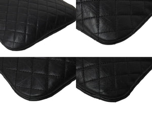 極美品 CHANEL シャネル ココボタン チェーンショルダーバッグ キルティング 27番台 カーフ ブラック シルバー金具 中古 55680