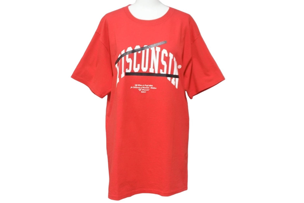 OFF-WHITE オフホワイト wisconsin ウィスコンシン半袖Ｔシャツ レッド コットン サイズM 美品 中古 55685 