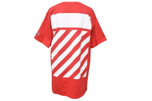 OFF-WHITE オフホワイト wisconsin ウィスコンシン半袖Ｔシャツ レッド コットン サイズM 美品 中古 55685 