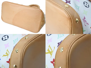 LOUIS VUITTON ルイヴィトン M92647 アルマ モノグラム マルチカラー ホワイト ハンドバッグ FL0043 中古 55688