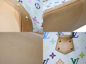 LOUIS VUITTON ルイヴィトン M92647 アルマ モノグラム マルチカラー ホワイト ハンドバッグ FL0043 中古 55688