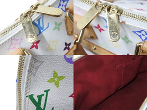 LOUIS VUITTON ルイヴィトン M92647 アルマ モノグラム マルチカラー ホワイト ハンドバッグ FL0043 中古 55688