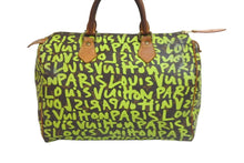 Load image into Gallery viewer, LOUIS VUITTON ルイヴィトン モノグラム グラフィティ スピーディ30 ボストンバッグ M93706 ブラウン グリーン 中古 55689