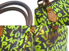 Load image into Gallery viewer, LOUIS VUITTON ルイヴィトン モノグラム グラフィティ スピーディ30 ボストンバッグ M93706 ブラウン グリーン 中古 55689