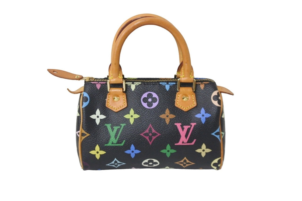 LOUIS VUITTON ルイヴィトン ハンドバッグ ミニスピーディ モノグラム 村上隆 マルチカラー M92644 ゴールド金具 美品 中古 55690