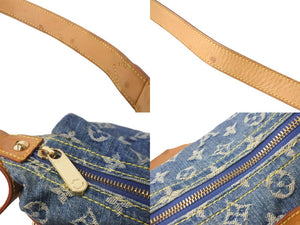 LOUIS VUITTON ルイヴィトン ショルダーバッグ バギーPM モノグラムデニム ブルー M95049 ゴールド金具 美品 中古 55692