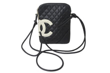 Load image into Gallery viewer, CHANEL シャネル ショルダーバッグ カンボンライン ココマーク ラムスキン A25178 ブラック シルバー金具 美品 中古 55694
