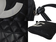 Load image into Gallery viewer, CHANEL シャネル ショルダーバッグ カンボンライン ココマーク ラムスキン A25178 ブラック シルバー金具 美品 中古 55694