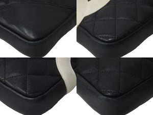 CHANEL シャネル ショルダーバッグ カンボンライン ココマーク ラムスキン A25178 ブラック シルバー金具 美品 中古 55694