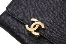 Load image into Gallery viewer, CHANEL シャネル コインケース キャビアスキン ブラック 5番台 カードポケット ゴールド金具 美品 中古 55705