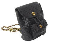 Load image into Gallery viewer, CHANEL シャネル リュック デイパック ブラック レザー ココマーク 3番台 ゴールド金具 良品 中古 55767