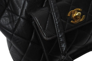 CHANEL シャネル リュック デイパック ブラック レザー ココマーク 3番台 ゴールド金具 良品 中古 55767