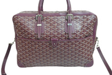 Load image into Gallery viewer, GOYARD ゴヤール ハンドバッグ アンバサードMM ブリーフケース ボルドー PVC レザー シルバー金具 美品 中古 55798