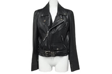 Load image into Gallery viewer, 極美品 CHROME HEARTS クロムハーツ ライダースジャケット JJDEAN JJディーン ブラック 羊革 サイズS 中古 55802