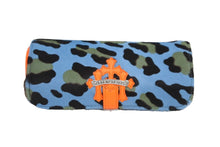 Load image into Gallery viewer, 新品未使用 CHROME HEARTS クロムハーツ 時計ケース ハラコ レザー ブルー オレンジ セメタリーパッチ 中古 55806