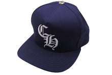 Load image into Gallery viewer, 新品未使用 CHROME HEARTS クロムハーツ 5パネル ベースボールキャップ CHキャップ ネイビー ホワイト シルバー925 フリー 55811