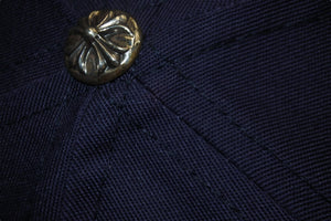 新品未使用 CHROME HEARTS クロムハーツ 5パネル ベースボールキャップ CHキャップ ネイビー ホワイト シルバー925 フリー 55811