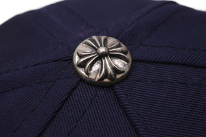 新品未使用 CHROME HEARTS クロムハーツ 5パネル ベースボールキャップ CHキャップ ネイビー ホワイト シルバー925 フリー 55811