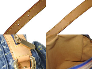 極美品 LOUIS VUITTON ルイヴィトン ショルダーバッグ モノグラムデニムカメラバッグ M95348 ブルー ゴールド金具 中古 55825
