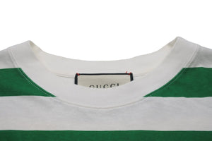 GUCCI グッチ 半袖 Tシャツ トライプTシャツ 半袖 カットソー ボーダー ピグレット刺繍 626986 XJCOP サイズM 良品 中古 55830
