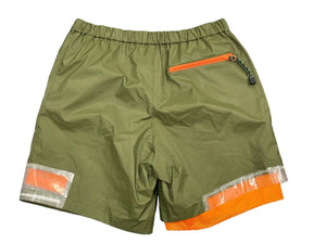 Kolor カラーショートパンツ メッシュ カーキ オレンジ サイズ1 22scm-p04102 美品 中古 55832