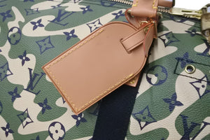 新品同様 LOUIS VUITTON ルイヴィトン×村上隆 キーポルバンドリエール55 モノグラムモフラージュ M95774 ゴールド金具 中古 55839