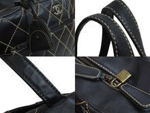 Load image into Gallery viewer, CHANEL シャネル ワイルドステッチ ボストンバッグ ココマーク ブラック 6番台 ロゴ ロック付き 鞄 手持ち かばん 中古 55841