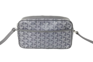GOYARD ゴヤール ショルダーバッグ カップヴェール PM ヘリンボーン柄 グレー シルバー金具 美品 中古 55842