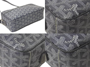 GOYARD ゴヤール ショルダーバッグ カップヴェール PM ヘリンボーン柄 グレー シルバー金具 美品 中古 55842
