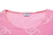 Load image into Gallery viewer, CHANEL シャネル ヴィンテージ 半袖Ｔシャツ チビT ココマーク クロップド ベロア ピンク 品質タグ無し 良品 中古 55843