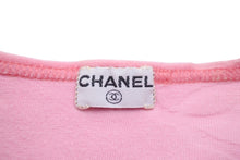Load image into Gallery viewer, CHANEL シャネル ヴィンテージ 半袖Ｔシャツ チビT ココマーク クロップド ベロア ピンク 品質タグ無し 良品 中古 55843