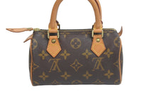 Load image into Gallery viewer, LouisVuitton ルイヴィトン ミニスピーディ ボストンバッグ モノグラム M41534 PVC ブラウン ゴールド 美品 中古 55853