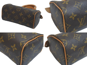 LouisVuitton ルイヴィトン ミニスピーディ ボストンバッグ モノグラム M41534 PVC ブラウン ゴールド 美品 中古 55853